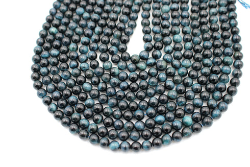 Blue Tigers Eye Gemstone Beads, 6mm, Round